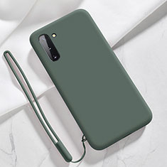 Custodia Silicone Ultra Sottile Morbida 360 Gradi Cover S04 per Samsung Galaxy Note 10 5G Verde Notte