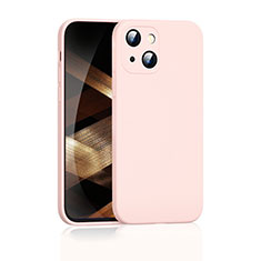 Custodia Silicone Ultra Sottile Morbida 360 Gradi Cover S05 per Apple iPhone 15 Oro Rosa