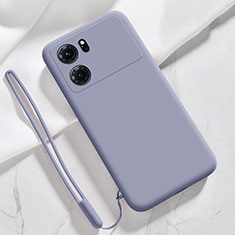 Custodia Silicone Ultra Sottile Morbida 360 Gradi Cover S05 per Oppo K10 5G Grigio Lavanda