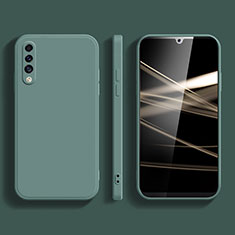 Custodia Silicone Ultra Sottile Morbida 360 Gradi Cover S05 per Samsung Galaxy A90 5G Verde Notte