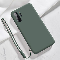 Custodia Silicone Ultra Sottile Morbida 360 Gradi Cover S05 per Samsung Galaxy Note 10 Plus 5G Verde Notte