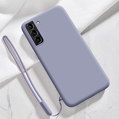 Custodia Silicone Ultra Sottile Morbida 360 Gradi Cover S05 per Samsung Galaxy S21 FE 5G Grigio Lavanda