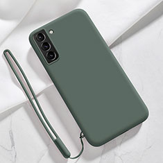 Custodia Silicone Ultra Sottile Morbida 360 Gradi Cover S05 per Samsung Galaxy S25 5G Verde Notte