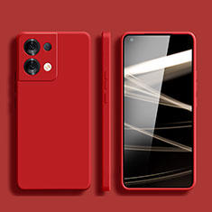 Custodia Silicone Ultra Sottile Morbida 360 Gradi Cover S06 per Oppo Reno9 Pro+ Plus 5G Rosso