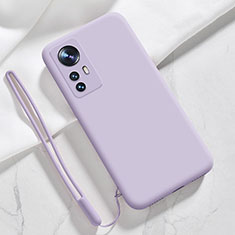 Custodia Silicone Ultra Sottile Morbida 360 Gradi Cover S07 per Xiaomi Mi 12 Pro 5G Lavanda