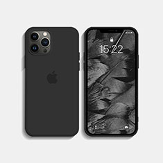 Custodia Silicone Ultra Sottile Morbida 360 Gradi Cover S08 per Apple iPhone 13 Pro Max Nero