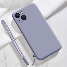 Custodia Silicone Ultra Sottile Morbida 360 Gradi Cover S08 per Apple iPhone 14 Plus Viola