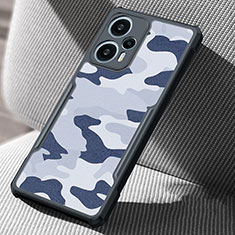 Custodia Silicone Ultra Sottile Morbida 360 Gradi Cover XD1 per Xiaomi Redmi Note 12 Turbo 5G Blu