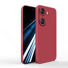 Custodia Silicone Ultra Sottile Morbida 360 Gradi Cover YK1 per Huawei Honor 60 Pro 5G Rosso