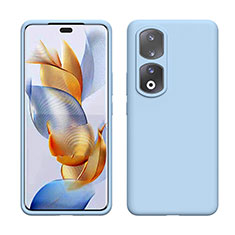 Custodia Silicone Ultra Sottile Morbida 360 Gradi Cover YK1 per Huawei Honor 90 Pro 5G Cielo Blu