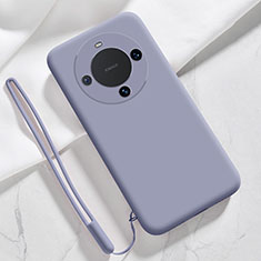 Custodia Silicone Ultra Sottile Morbida 360 Gradi Cover YK1 per Huawei Mate 60 Pro Grigio Lavanda