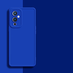 Custodia Silicone Ultra Sottile Morbida 360 Gradi Cover YK1 per OnePlus 9 5G Blu