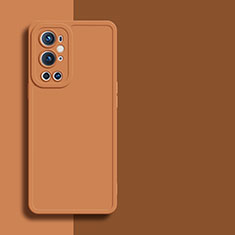 Custodia Silicone Ultra Sottile Morbida 360 Gradi Cover YK1 per OnePlus 9 Pro 5G Arancione