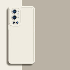 Custodia Silicone Ultra Sottile Morbida 360 Gradi Cover YK1 per OnePlus 9 Pro 5G Bianco