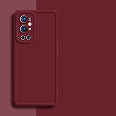 Custodia Silicone Ultra Sottile Morbida 360 Gradi Cover YK1 per OnePlus 9 Pro 5G Rosso Rosa