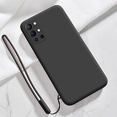 Custodia Silicone Ultra Sottile Morbida 360 Gradi Cover YK1 per OnePlus 9R 5G Nero