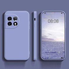 Custodia Silicone Ultra Sottile Morbida 360 Gradi Cover YK1 per OnePlus Ace 2 Pro 5G Grigio Lavanda