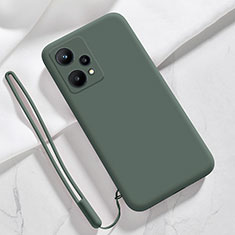 Custodia Silicone Ultra Sottile Morbida 360 Gradi Cover YK1 per Realme 9 4G Verde Notte