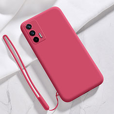 Custodia Silicone Ultra Sottile Morbida 360 Gradi Cover YK1 per Realme GT 5G Rosso