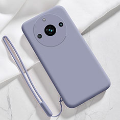 Custodia Silicone Ultra Sottile Morbida 360 Gradi Cover YK1 per Realme Narzo 60 5G Grigio Lavanda