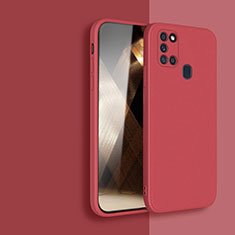 Custodia Silicone Ultra Sottile Morbida 360 Gradi Cover YK1 per Samsung Galaxy A21s Rosso