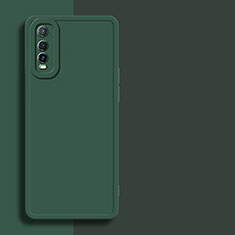 Custodia Silicone Ultra Sottile Morbida 360 Gradi Cover YK1 per Vivo iQOO U1 Verde Notte