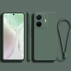 Custodia Silicone Ultra Sottile Morbida 360 Gradi Cover YK1 per Vivo T1 Pro 5G Verde Notte