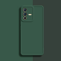 Custodia Silicone Ultra Sottile Morbida 360 Gradi Cover YK1 per Vivo V23 5G Verde Notte