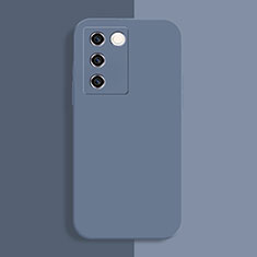 Custodia Silicone Ultra Sottile Morbida 360 Gradi Cover YK1 per Vivo V27e 5G Grigio Lavanda