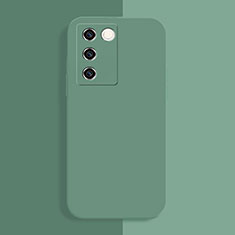 Custodia Silicone Ultra Sottile Morbida 360 Gradi Cover YK1 per Vivo V27e 5G Verde Notte