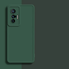 Custodia Silicone Ultra Sottile Morbida 360 Gradi Cover YK1 per Vivo X70t Verde Notte