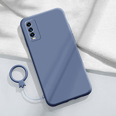 Custodia Silicone Ultra Sottile Morbida 360 Gradi Cover YK1 per Vivo Y11s Grigio Lavanda