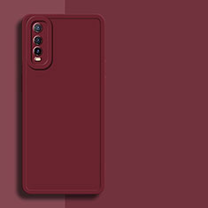 Custodia Silicone Ultra Sottile Morbida 360 Gradi Cover YK1 per Vivo Y51s 5G Rosso