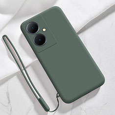 Custodia Silicone Ultra Sottile Morbida 360 Gradi Cover YK1 per Vivo Y78 5G Verde Notte