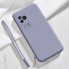 Custodia Silicone Ultra Sottile Morbida 360 Gradi Cover YK1 per Xiaomi Black Shark 5 Pro 5G Grigio Lavanda