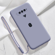 Custodia Silicone Ultra Sottile Morbida 360 Gradi Cover YK1 per Xiaomi Black Shark 5 RS 5G Grigio Lavanda