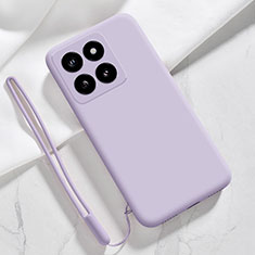 Custodia Silicone Ultra Sottile Morbida 360 Gradi Cover YK1 per Xiaomi Mi 14 5G Lavanda