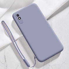 Custodia Silicone Ultra Sottile Morbida 360 Gradi Cover YK1 per Xiaomi Redmi 9A Grigio Lavanda