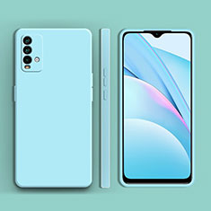 Custodia Silicone Ultra Sottile Morbida 360 Gradi Cover YK1 per Xiaomi Redmi 9T 4G Azzurro