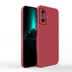 Custodia Silicone Ultra Sottile Morbida 360 Gradi Cover YK1 per Xiaomi Redmi K50 Gaming 5G Rosso