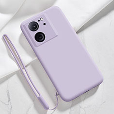 Custodia Silicone Ultra Sottile Morbida 360 Gradi Cover YK1 per Xiaomi Redmi K60 Ultra 5G Lavanda