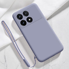 Custodia Silicone Ultra Sottile Morbida 360 Gradi Cover YK1 per Xiaomi Redmi K70 5G Grigio Lavanda