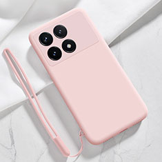 Custodia Silicone Ultra Sottile Morbida 360 Gradi Cover YK1 per Xiaomi Redmi K70 5G Rosa