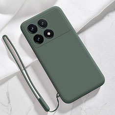 Custodia Silicone Ultra Sottile Morbida 360 Gradi Cover YK1 per Xiaomi Redmi K70E 5G Verde Notte