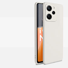 Custodia Silicone Ultra Sottile Morbida 360 Gradi Cover YK1 per Xiaomi Redmi Note 12 Pro Speed 5G Bianco