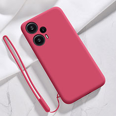 Custodia Silicone Ultra Sottile Morbida 360 Gradi Cover YK1 per Xiaomi Redmi Note 12 Turbo 5G Rosso