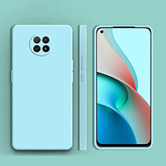 Custodia Silicone Ultra Sottile Morbida 360 Gradi Cover YK1 per Xiaomi Redmi Note 9 5G Azzurro