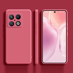 Custodia Silicone Ultra Sottile Morbida 360 Gradi Cover YK2 per OnePlus 10 Pro 5G Rosa Caldo