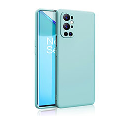 Custodia Silicone Ultra Sottile Morbida 360 Gradi Cover YK2 per OnePlus 9 Pro 5G Azzurro