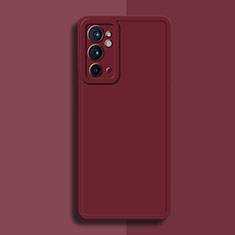 Custodia Silicone Ultra Sottile Morbida 360 Gradi Cover YK2 per OnePlus 9RT 5G Rosso Rosa